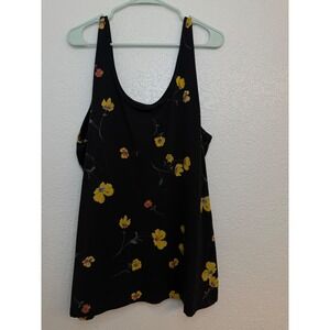 Maurices Black Floral Tank‎ Top Sleeveless Summer Casual Womens Plus Size 3X